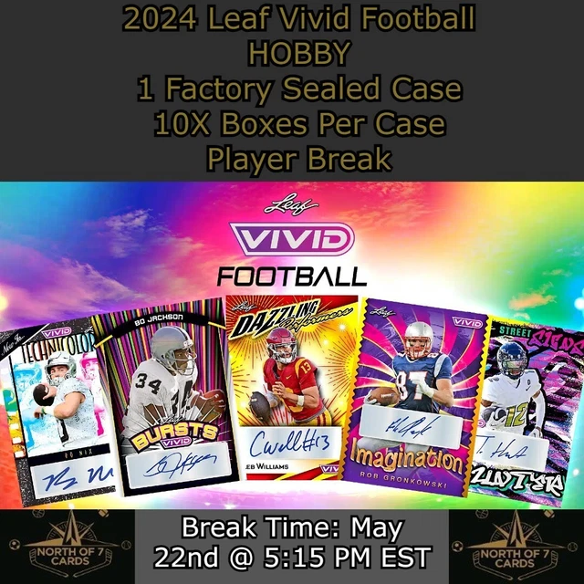 BRIAN BOSWORTH 2024 Leaf Vivid Football HOBBY 1X Case Player BREAK