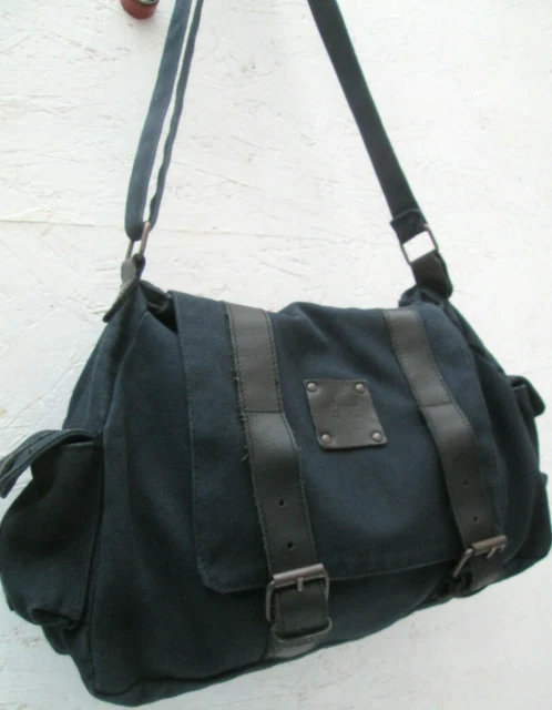 Sac Besace Vintage PICARD En Cuir Noir Authentique - Occasion, Style Bandoulière Femme