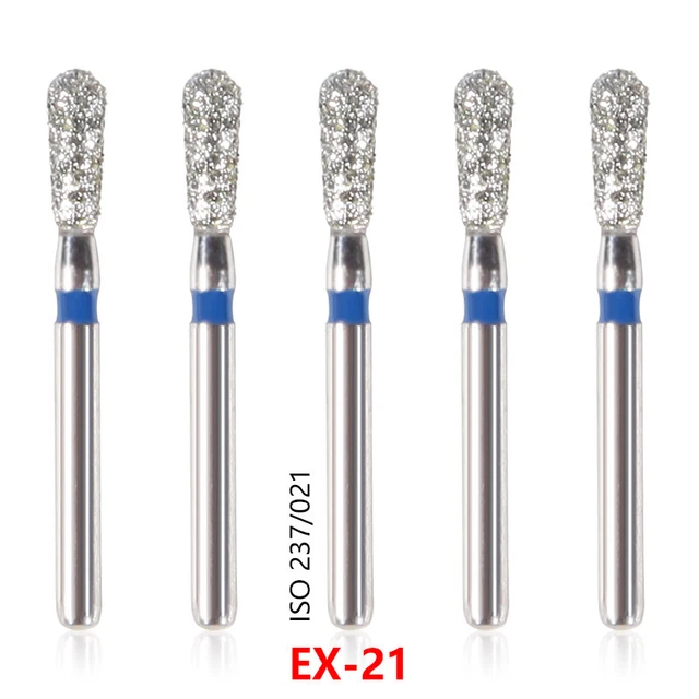 Dental Diamond Burs FG1.6mm drill for High Speed Handpiece EX-21 5pc/kit OR
