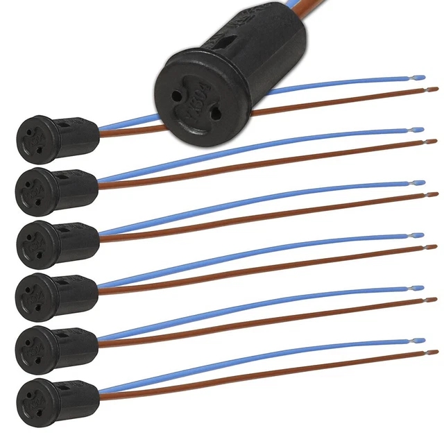 Confezione da 10 Presa G4 per Mini Lampade Bassa Tensione Lampadina Alogena Base con Cavo 12V