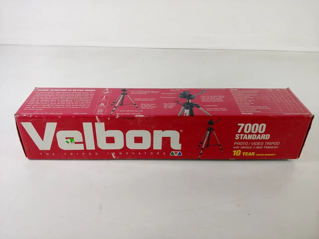 New Velbon 7000 Standard Photo/Video Tripod