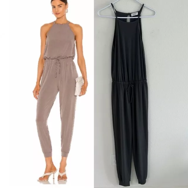 Lanston Halter Waist Tie Jumpsuit