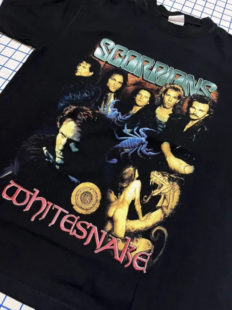 Vintage Scorpions Whitesnake Dokken Band Tee Shirt Size Large