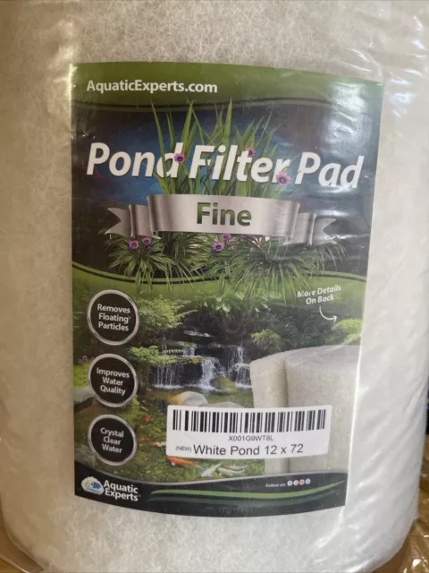 Classic Koi Pond Fine Filter Pad Durable White Bulk Roll Media - 3/4" - 1" Thick