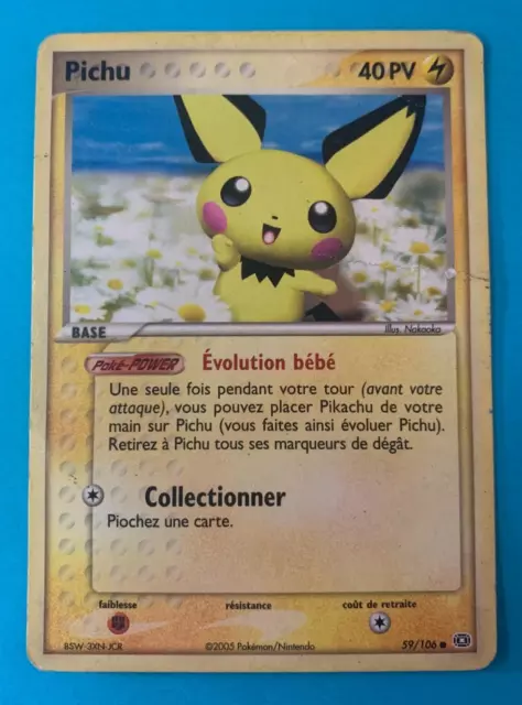 Carte Pokémon PICHU EX commune 059/106 Emeraude