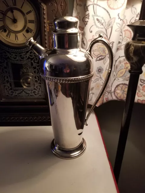  Silver Plated Cocktail Shaker Crescent Silverware MFG Co 1930s