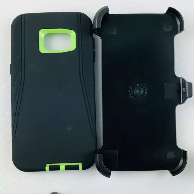 Samsung Galaxy S6 Edge Plus Defender Shockproof Case Belt Clip Holster Black 6 +