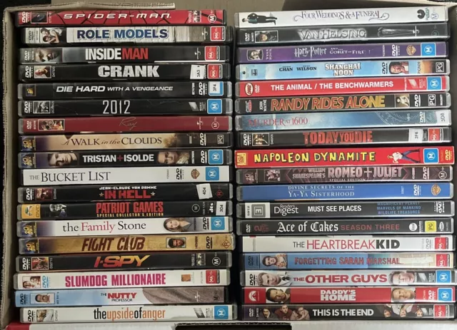 Dvd Bundle X 36 Bulk Lot - Comedy, Thriller, Drama, Family Etc - Huge - Region 4