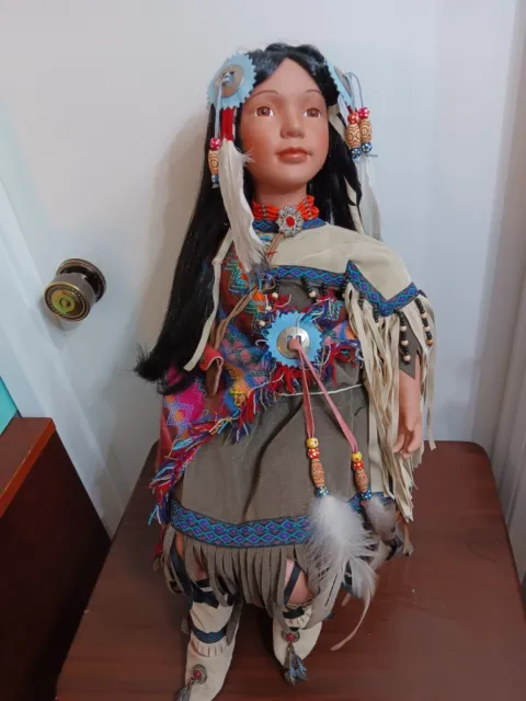 native american doll porcelain