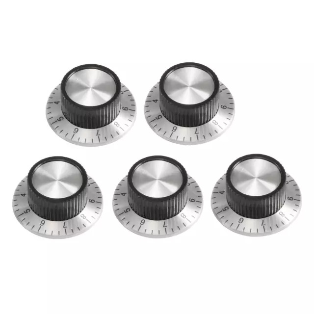 5Pcs M6 37mm x 15mm Potentiometer Control Volume Rotary Knob w Dial