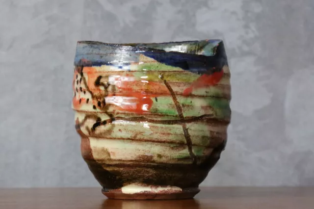 Vase en céramique polychromée - Thierry Basile - Dlg Portanier Capron
