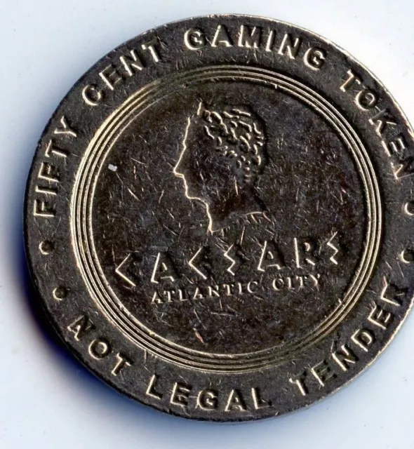 50 Cent Casino Slot Token: Caesars; Atlantic City, New Jersey