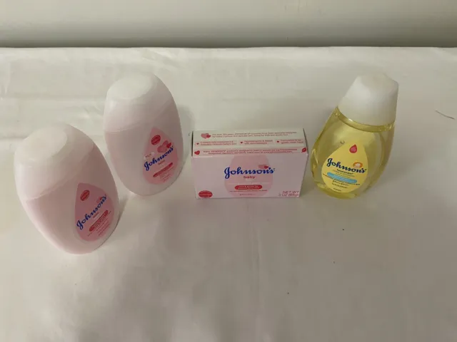 Johnson & Johnson Baby Lotion & Shampoo 34 Oz & Bar Soap 30 Oz Brand New