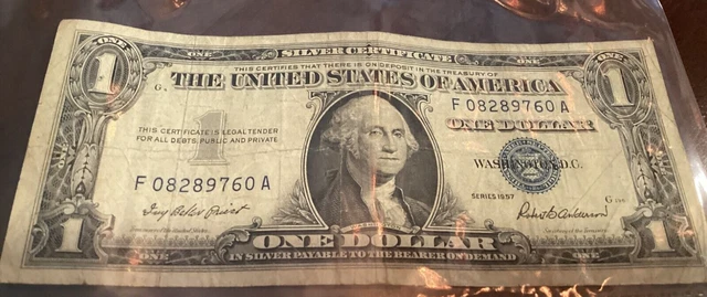 1957   One Dollar Star Note -   One Dollar Silver Certificate