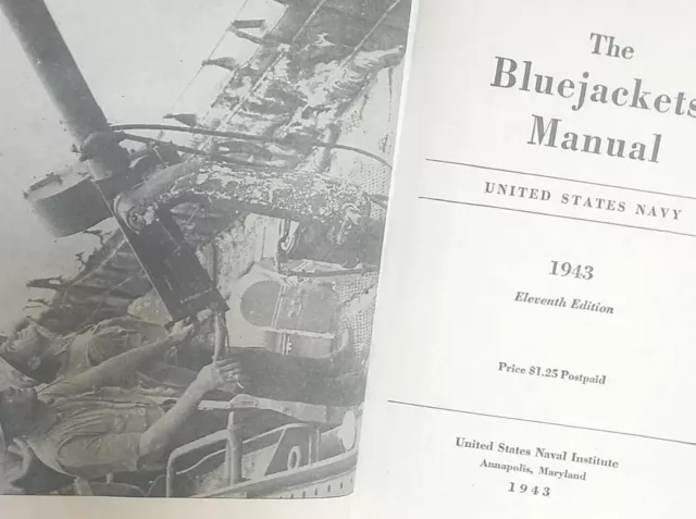 WW ll  1943 The Bluejackets Manual United States Navy USN Military Hand Book