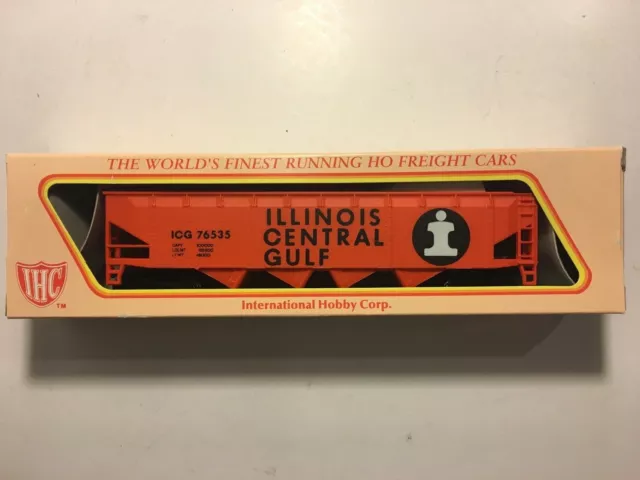 Ihc Ho Illinois Central Gulf Hopper Freight Car Icg 76535 Old Stock From Estate