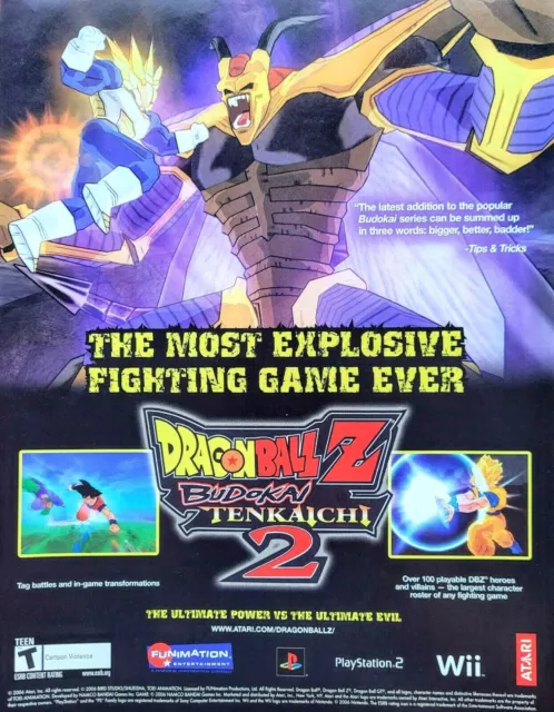 2006 DRAGON BALL Z Shin Budokai 3 DBZ PSP Anime Video Game = Print AD /  Poster