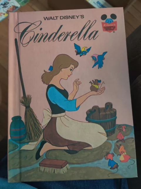 Walt Disney Cinderella Hardcover Book Vintage 1974
