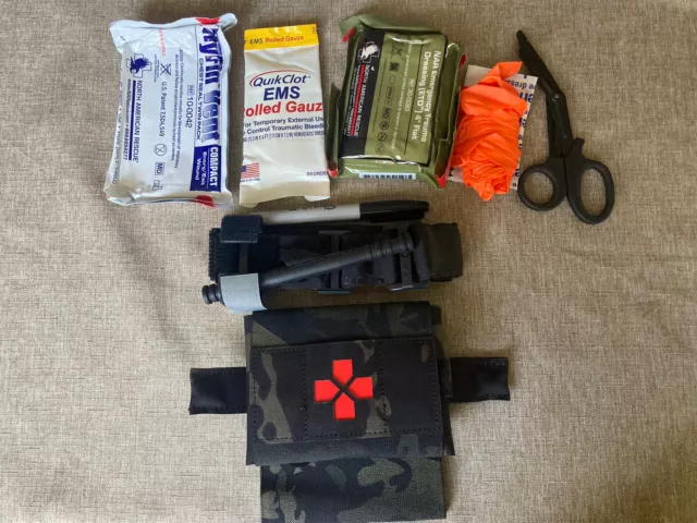 BFG Micro Trauma Kit Now STYLE pouch W North American Rescue Ifak Multicam Black