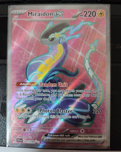 POKÉMON SCARLET & Violet MIRAIDON EX Card ALT ARTFULL ARTOUT MINT