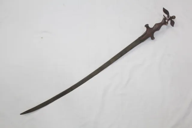 Antique Bird Handle Sword Old Sakela Damascus Steel Blade Handmade 32 inch W301