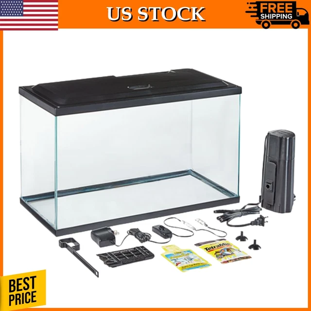 Aqua Culture Aquarium Starter Kit Fish Tank 10 Gallon Water Tank + LED Light NEW