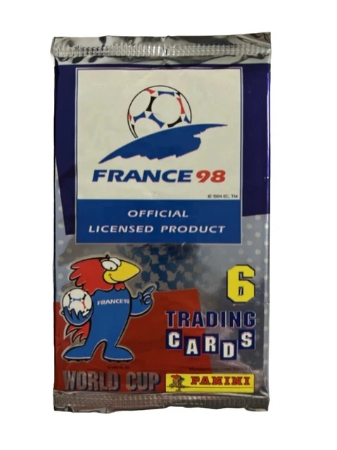 Pack 1998 Panini FRANCE 98 WORLD CUP FOOTBALL SOCCER TRADING CARD Look Zidane