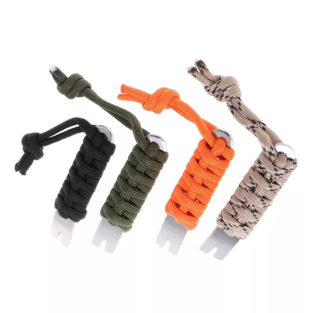 Outdoor DIY Parachute Pocket Crank Metal Winding Pin Crank Scraper for Crowb