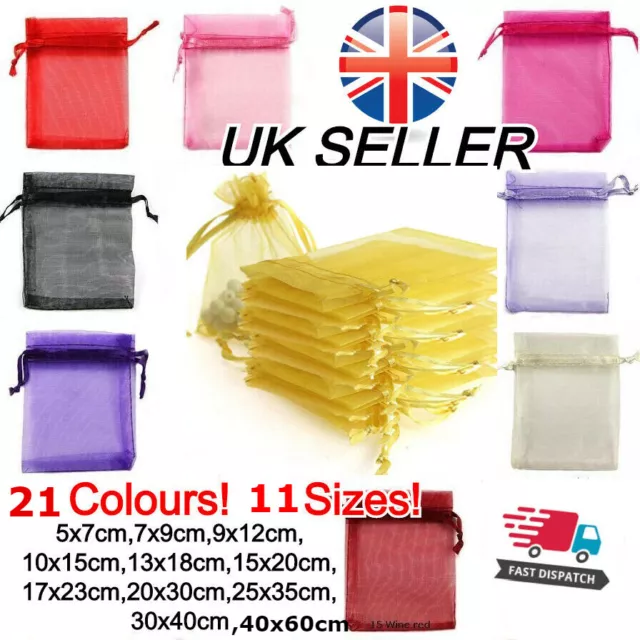WHOLESALE Organza Gift Bags Luxury Jewellery Pouch XMAS Wedding Party Candy