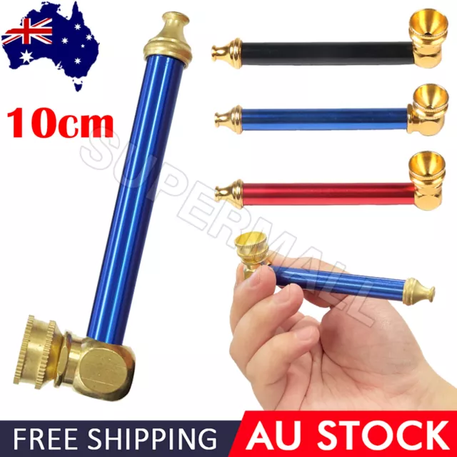 10CM CONE BRASS- Metal smoking Pipe Washable Solid Smoking Tobacco