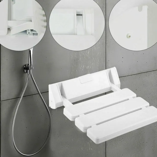 Sedia ribaltabile per doccia seggiolino richiudibile a parete carico 130 kg DE