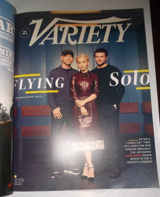 Variety Magazine May 22 2018 Flying Soloa Star Wars Story Ron Howard Clarke