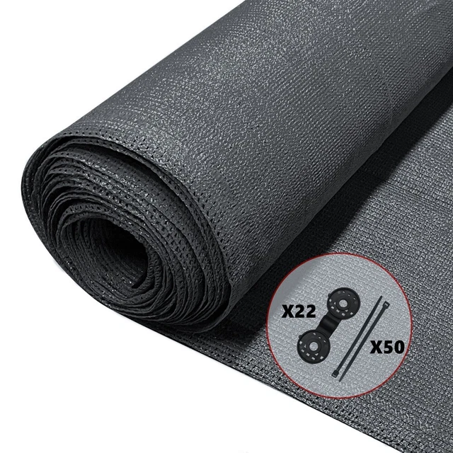 Canisse Brise-vue PVC Vounot Ultra Renforcée - 100x300cm - Beige - Avec Attaches - Neuf