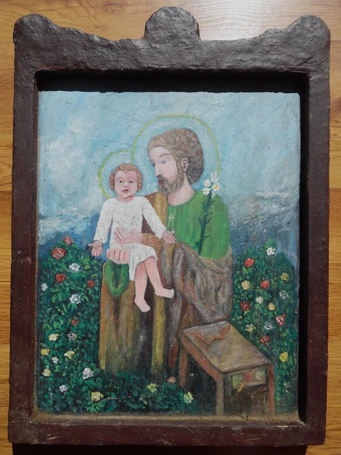 Icône Orthodoxe De La Vierge Marie Sur Bois - Dimensions 18x25cm - Occasion (état Voir Photos)
