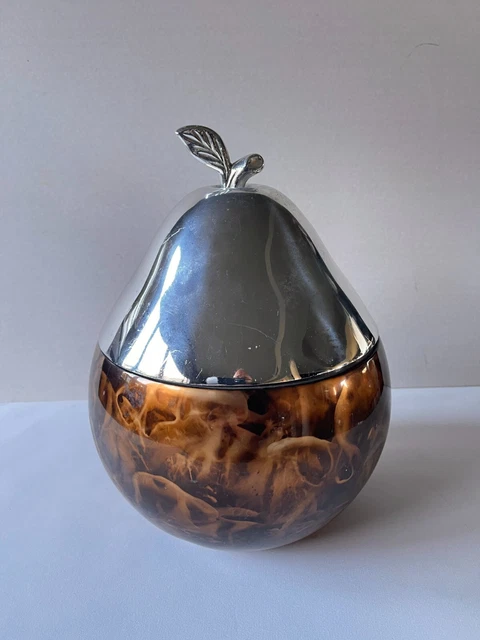 Seau à Glaçons Vintage Luxium – Forme De Pomme, Métal Chromé – Fabriqué En France