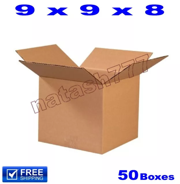 50 - 9x9x8 Cardboard Boxes 32ECT Mailing Packing Shipping Corrugated Carton