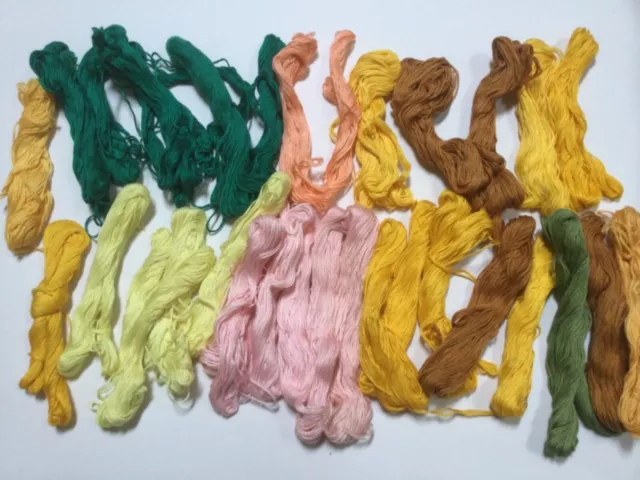 Lot of 30 Vintage Multicolored  Cotton Embroidery Floss Large Skeins