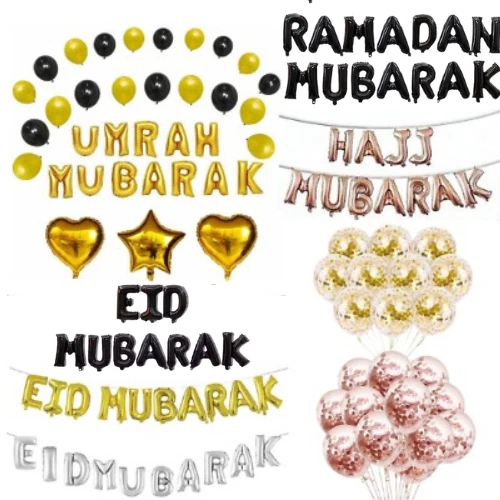 Eid Mubarak Balloons (Pack of 10) | UK Eid Mubarak Balloons (Pack of 10) | UK