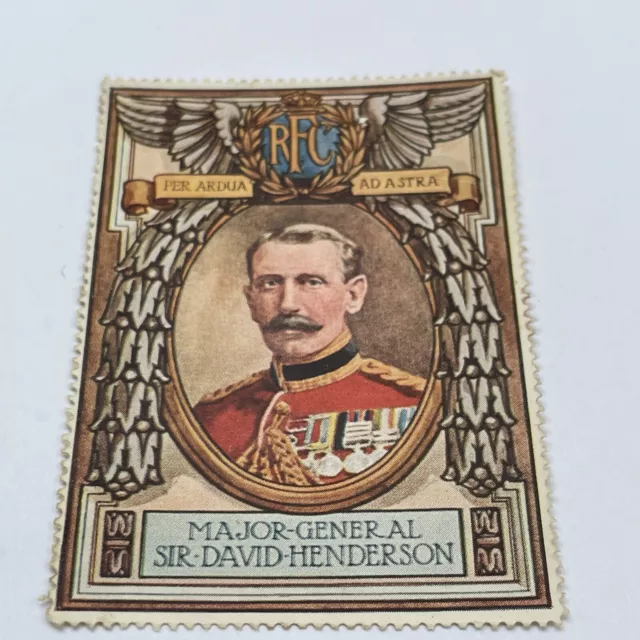 1916 WWI Lord Roberts Memorial Fund Cinderella stamp David Henderson