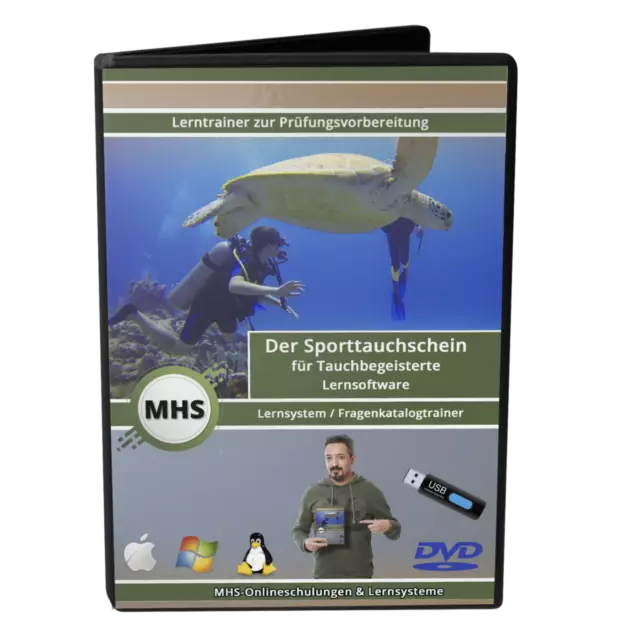 Der Sporttauchschein für Tauchbegeisterte - Lerntrainer auf DVD oder USB-Stick