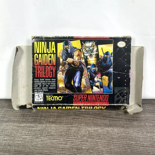 Ninja Gaiden Trilogy Super Nintendo SNES Authentic BOX ONLY 1994