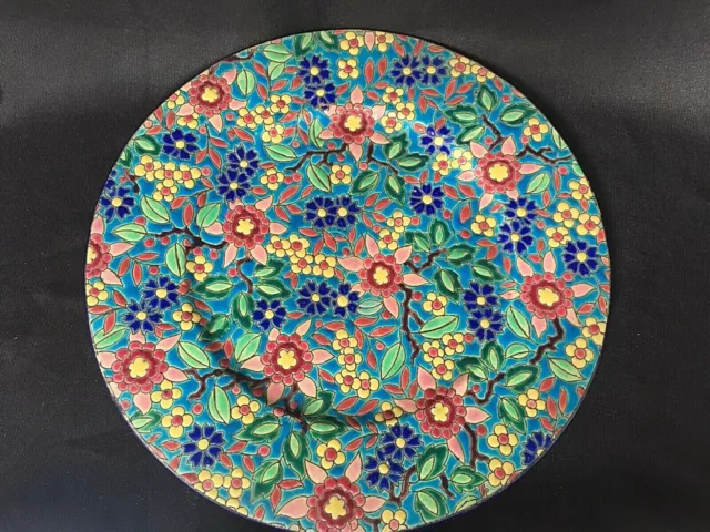 emaux de longwy grande assiette diametre 28cm