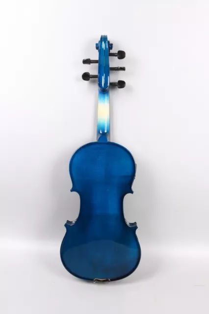 1 Set 5 String Electric Violin 4/4 Spruce Maple with Ebony Violin Parts Blue 3