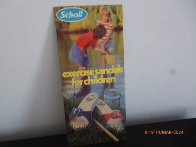 Scholl Exercise Sandals For Children Card Shop Counter Display Stand/Sign *Rare*