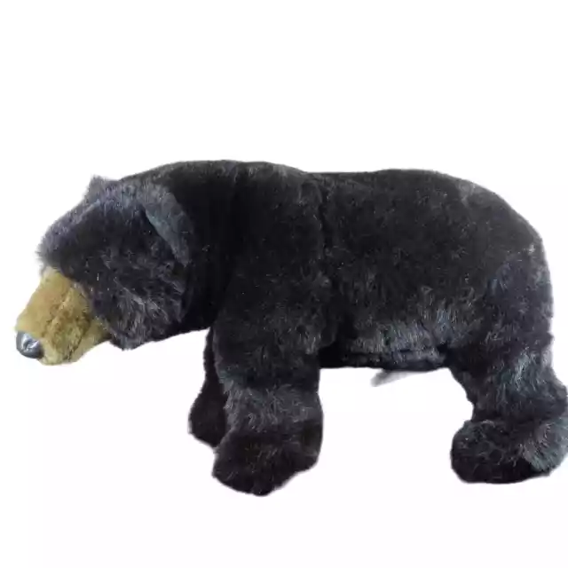 Ditz Designs Black Bear Plush 22" Decorative Faux Fur Stuffed Animal