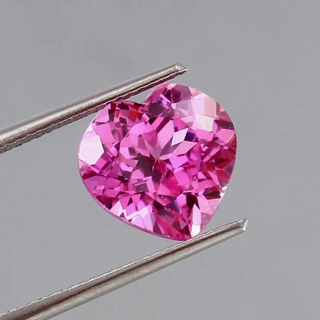 AAA Natural Flawless Ceylon Pink Sapphire Heart Cut Loose Gemstone 11x11 MM