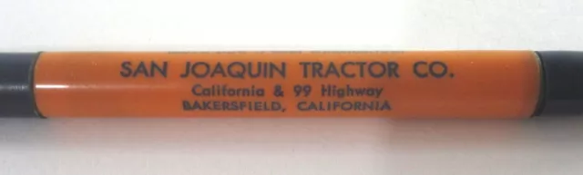 Vintage Bakersfield San Joaquin Tractor Advertising Pencil Kern County CA 1950s