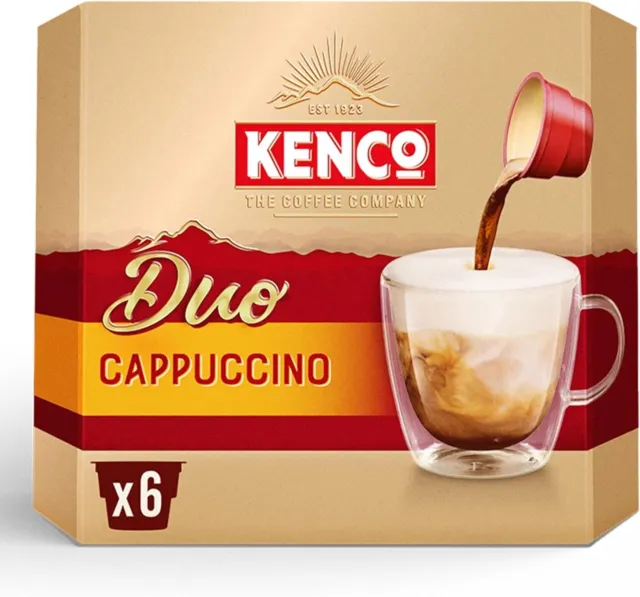 Kenco Duo Cappuccino Instant Coffee 6 X4 Total 24 Servings