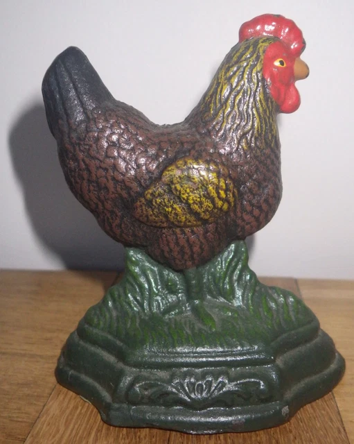 Dessous De Plat Fonte Émaillée – Coq Et Poule – Déco Campagne Ferme – Lot
