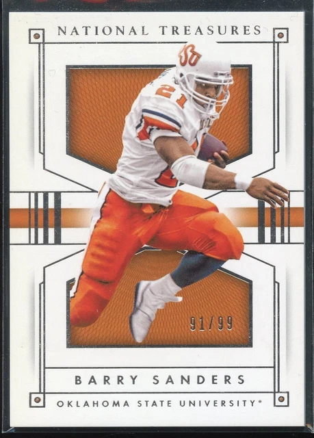 2016 National Treasures Collegiate BARRY SANDERS #11 Base Card - #91/99